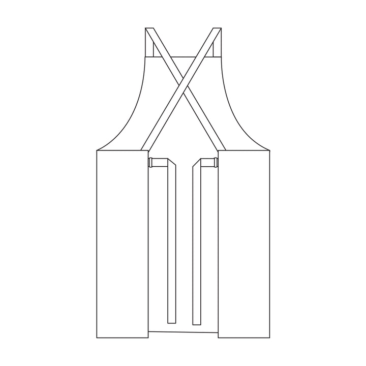 Cross Back Chef's Apron (Regular Size / Chest Pocket)