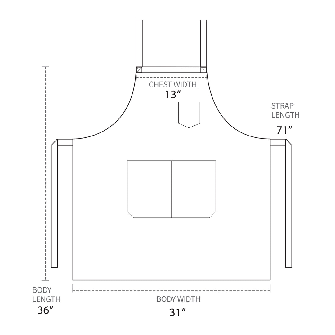 Cross Back Chef's Apron (Tall Size / Chest Pocket)